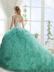Sexy Deep V Neck Mint Detachable Detachable Dresses with Beading and Appliques