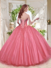 Elegant Ball Gown Sweetheart Beaded Organza 15th Birthday Dresses in White