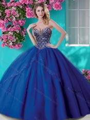 Exquisite Applique and Rhinestoned Big Puffy Quinceanera Dress in Red