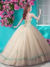 Exquisite Applique and Rhinestoned Big Puffy Quinceanera Dress in Red