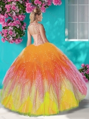 Fashionable Beaded and Applique 15th Birthday Dresses in Multi Color