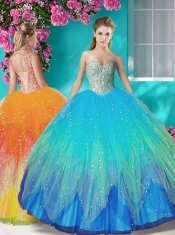 Fashionable Beaded and Applique 15th Birthday Dresses in Multi Color