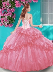 Big Puffy Ruffled Turquoise Quinceanera Dresses with Beaded Bodice