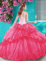 Big Puffy Ruffled Turquoise Quinceanera Dresses with Beaded Bodice