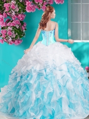 Colorful Ball Gown Sweetheart Quinceanera Dress with Rhinestones and Beading