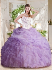 Fashionable Asymmetrical Visible Boning Beaded Cheap Quinceanera Dress with Ruffles and Bubbles