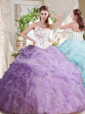 Fashionable Asymmetrical Visible Boning Beaded Cheap Quinceanera Dress with Ruffles and Bubbles