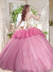 Gorgeous Beaded and Bubble Organza Cheap Quinceanera Dress in Gold