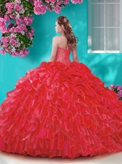 Gorgeous Big Puffy Sweet 16 Dress with Beading and Ruffles Layers