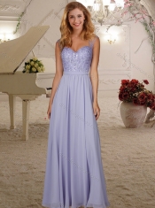 Beautifu See Through Beaded Lavender Dama Dress in Chiffon