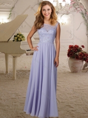 Exquisite Beaded and Laced Lavender Dama Dress with Backless