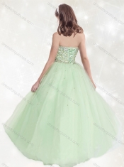 Affordable Halter Top Beaded Mini Quinceanera Dress in Apple Green