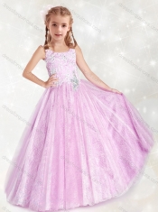 Fashionable Straps Lace Mini Quinceanera  Dress with Beading and Appliques