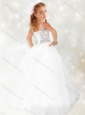 Lovely Beaded White Mini Quinceanera Dress with See Through Scoop