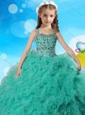 Best Selling Beaded Bodice and Ruffled Mini Quinceanera Dress in Organza
