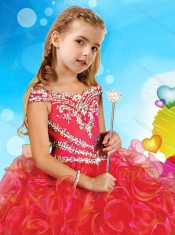 Exclusive Spaghetti Straps Cap Sleeves Mini Quinceanera Dress with Beading and Ruffles