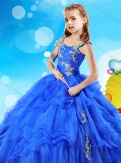 Fashionable Beaded and Ruffled Layers Mini Quinceanera Dress in Royal Blue