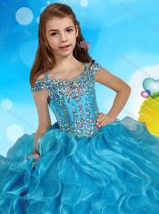 Fashionable Orange Mini Quinceanera Dress with Beaded Decorated Cap Sleeves