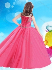 New Arrivals Square Puffy Skirt Adorable Little Girl Pageant Dress with Beading