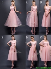 Comfortable Scoop Half Sleeves Prom Dresses with Hand Made Flowers and Appliques
