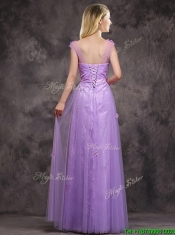 New Arrivals Beaded and Applique Long Dama Dresses in Lavender