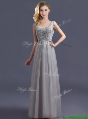 New Arrivals Empire Floor Length Prom Dresses with Appliques
