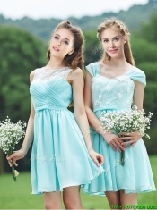 Classical Mint Short Prom Dresses with Appliques and Belt