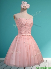 Exquisite Applique and Beaded Sweetheart Prom Dresses in Mini Length