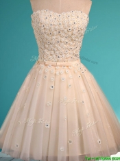 Exquisite Applique and Beaded Sweetheart Prom Dresses in Mini Length