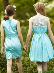 Most Popular Light Blue Dama Dresses with Appliques for Spring
