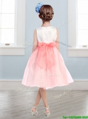 Beautiful Scoop Tulle Little Girl Pageant Dress with Hand Made Flowers and  Ruffles