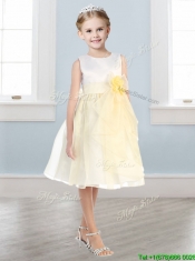 Beautiful Scoop Tulle Little Girl Pageant Dress with Hand Made Flowers and  Ruffles