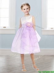 Beautiful Scoop Tulle Little Girl Pageant Dress with Hand Made Flowers and  Ruffles