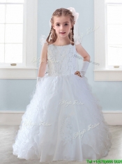 Discount Organza Straps  Mini Quinceanera Dresses with Sequins and Ruffles