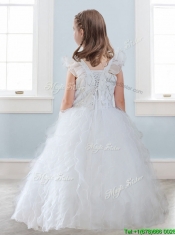 Discount Organza Straps  Mini Quinceanera Dresses with Sequins and Ruffles