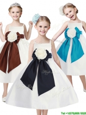 Fashionable Spaghetti Straps  Mini Quinceanera Dresses with Hand Made Flowers and Sashes