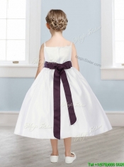 Fashionable Spaghetti Straps  Mini Quinceanera Dresses with Hand Made Flowers and Sashes