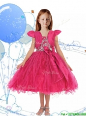 Modest Spaghetti Straps Mini Quinceanera Dress with Beading and Ruffles