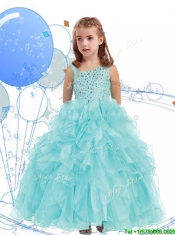 Perfect Beaded and Ruffled Asymmetrical Neckline Mini Quinceanera Dress in Watermelon Red