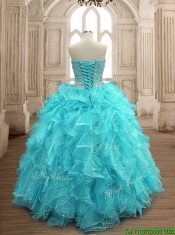 Hot Sale Big Puffy Sweet 16 Dress with Beading and Ruffles