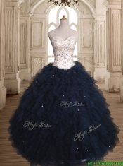 Modest Straps Organza Sweet 16 Dress with Beading and Ruffles