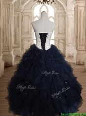 Modest Straps Organza Sweet 16 Dress with Beading and Ruffles