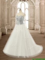 See Through Scoop Long Sleeves White Quinceanera Dress with Beading