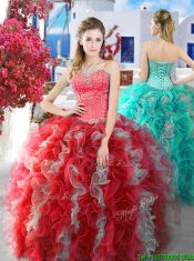 Gorgeous Really Puffy Sweet 16 Dress with Beading and Ruffles