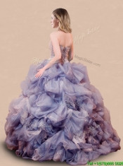 Romantic Beaded and Bubble Big Puffy Quinceanera Dress in Lavender