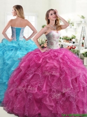 Beautiful Really Puffy Quinceanera Dress with Beading and Ruffles