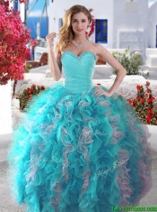 Best Selling Big Puffy Detachable Quinceanera Dresses with Beading and Ruffles