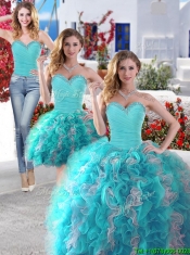 Best Selling Big Puffy Detachable Quinceanera Dresses with Beading and Ruffles