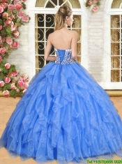 Classical Really Puffy Quinceanera Dress with Ruffles and Beading