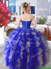 Hot Sale Really Puffy Organza Detachable Sweet 16 Dresses with Appliques and Ruffles